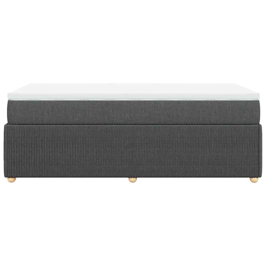 Giroletto a Molle con Materasso Grigio Scuro 90x200 cm Tessuto | homemem39