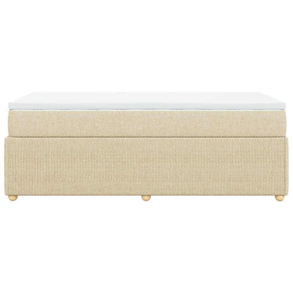 Giroletto a Molle con Materasso Crema 90x200 cm inTessuto