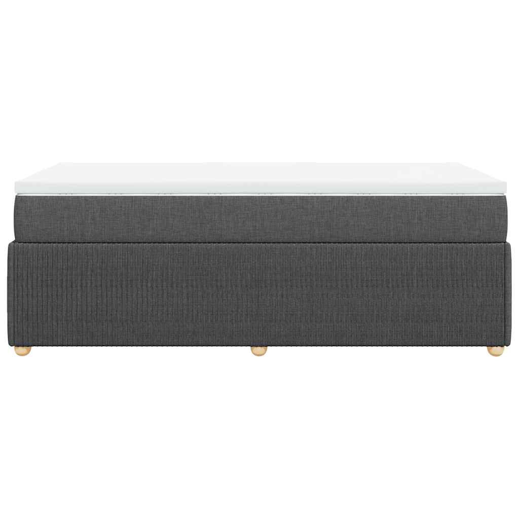 Giroletto a Molle con Materasso Grigio Scuro 100x200 cm Tessuto | homemem39