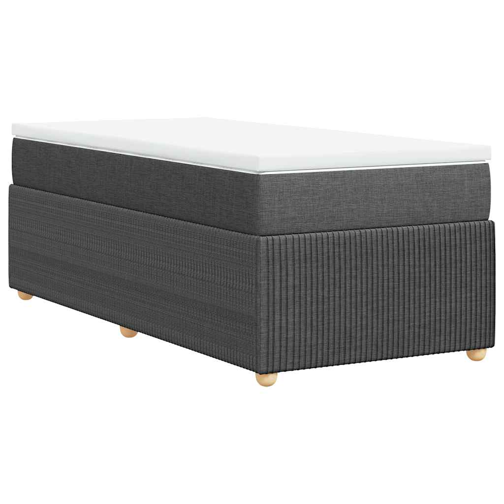 Giroletto a Molle con Materasso Grigio Scuro 100x200 cm Tessuto | homemem39