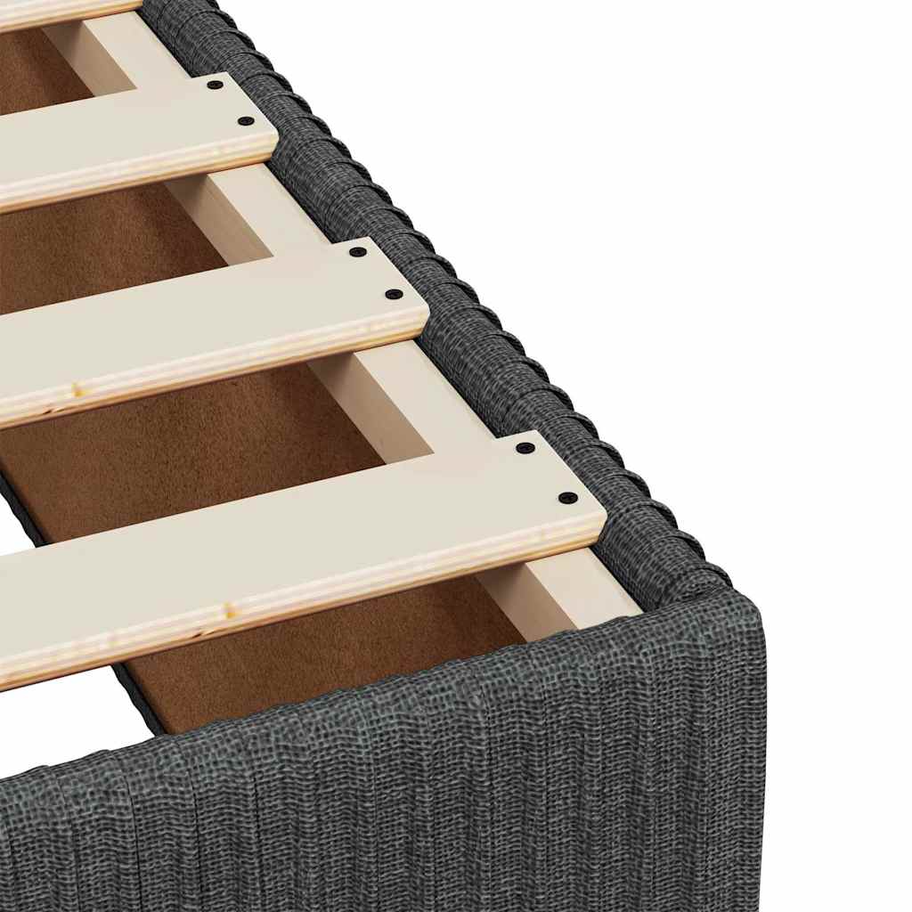 Giroletto a Molle con Materasso Grigio Scuro 100x200 cm Tessuto | homemem39