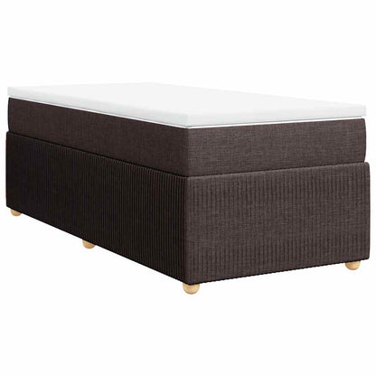Giroletto a Molle con Materasso Marrone Scuro 100x200cm Tessuto | homemem39