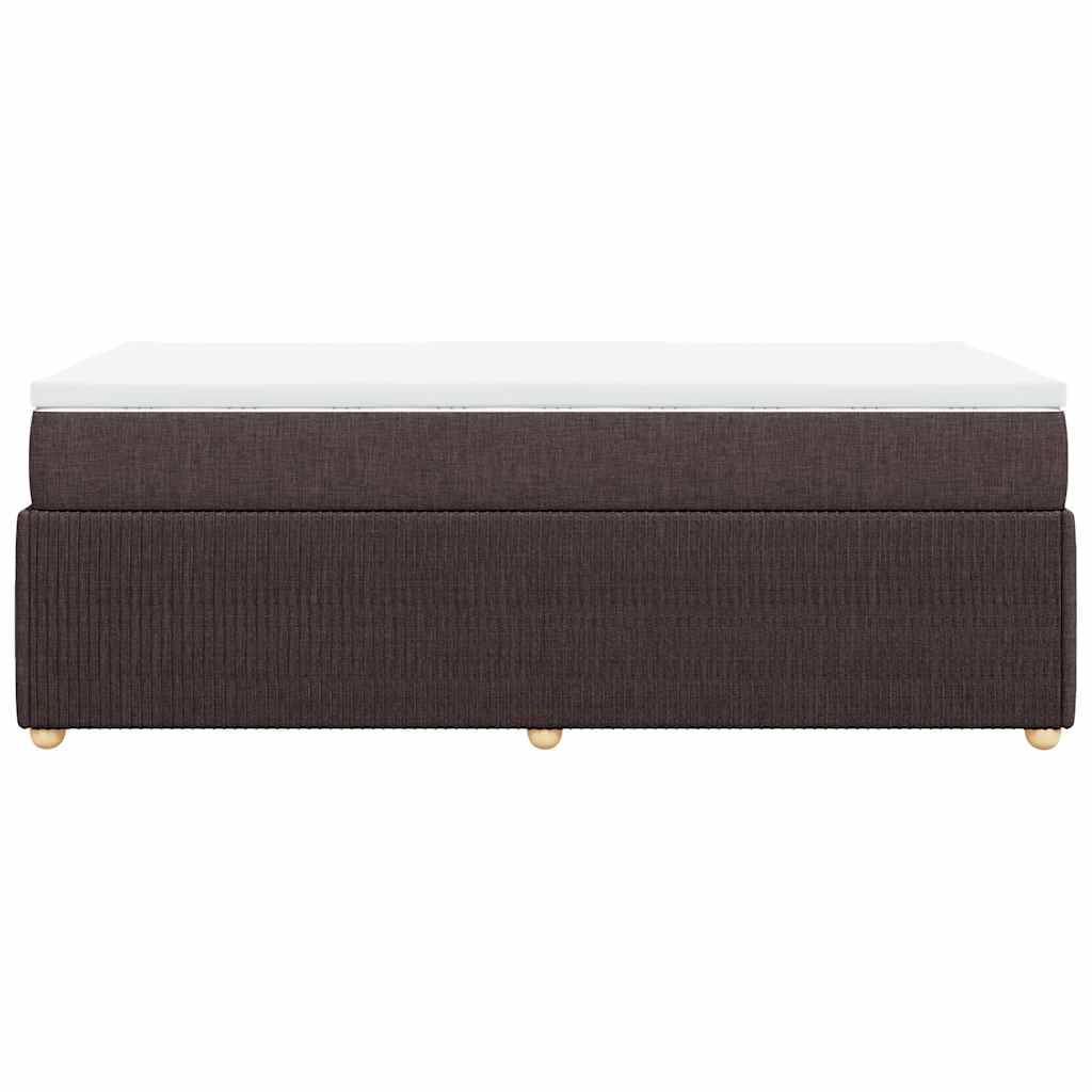 Giroletto a Molle con Materasso Marrone Scuro 100x200cm Tessuto | homemem39