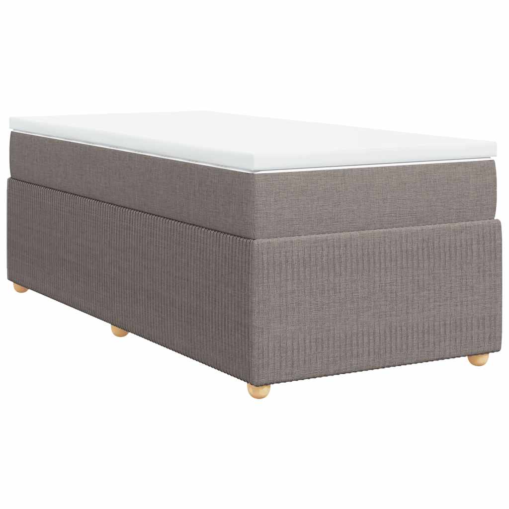 Giroletto a Molle con Materasso Tortora 100x200 cm in Tessuto | homemem39