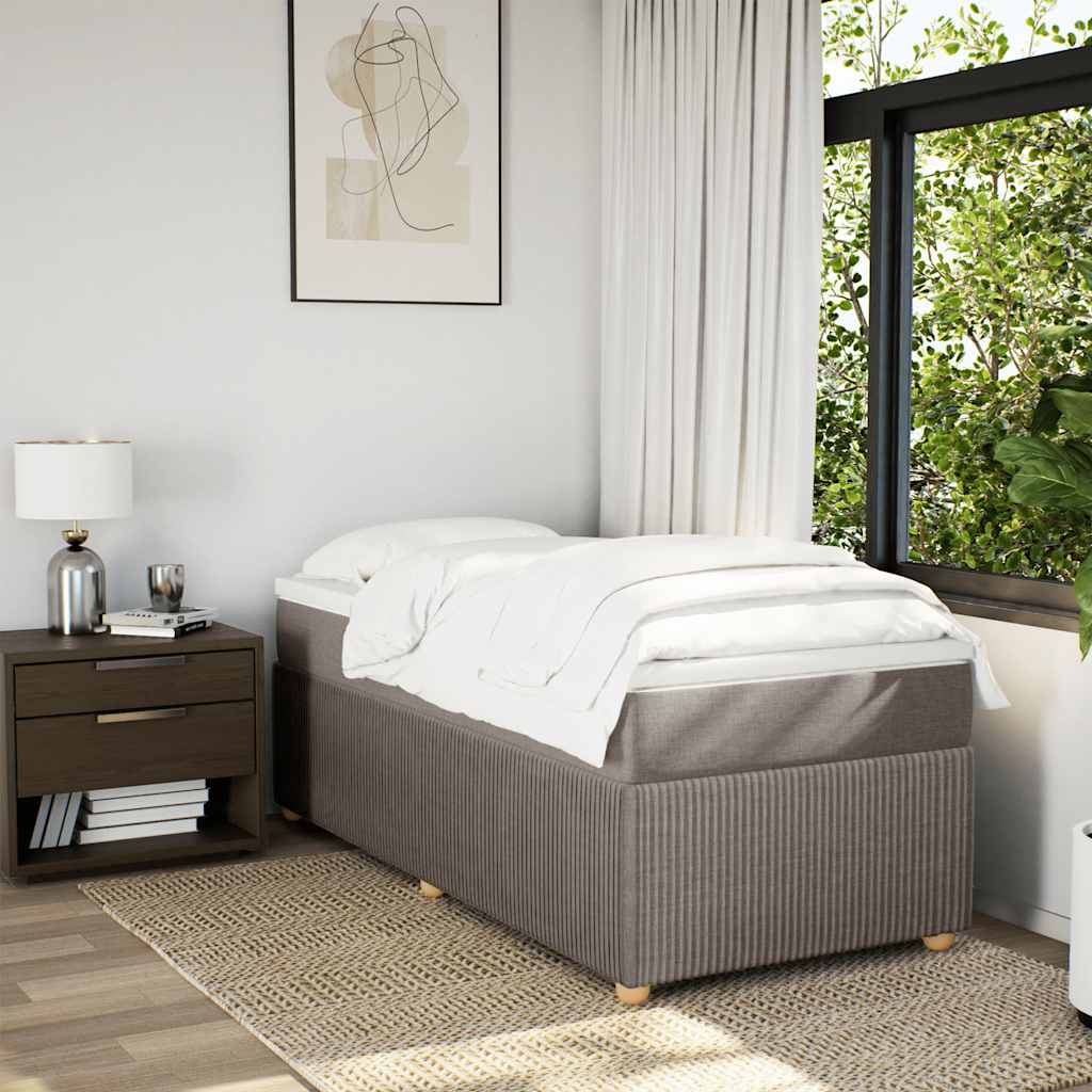 Giroletto a Molle con Materasso Tortora 100x200 cm in Tessuto | homemem39