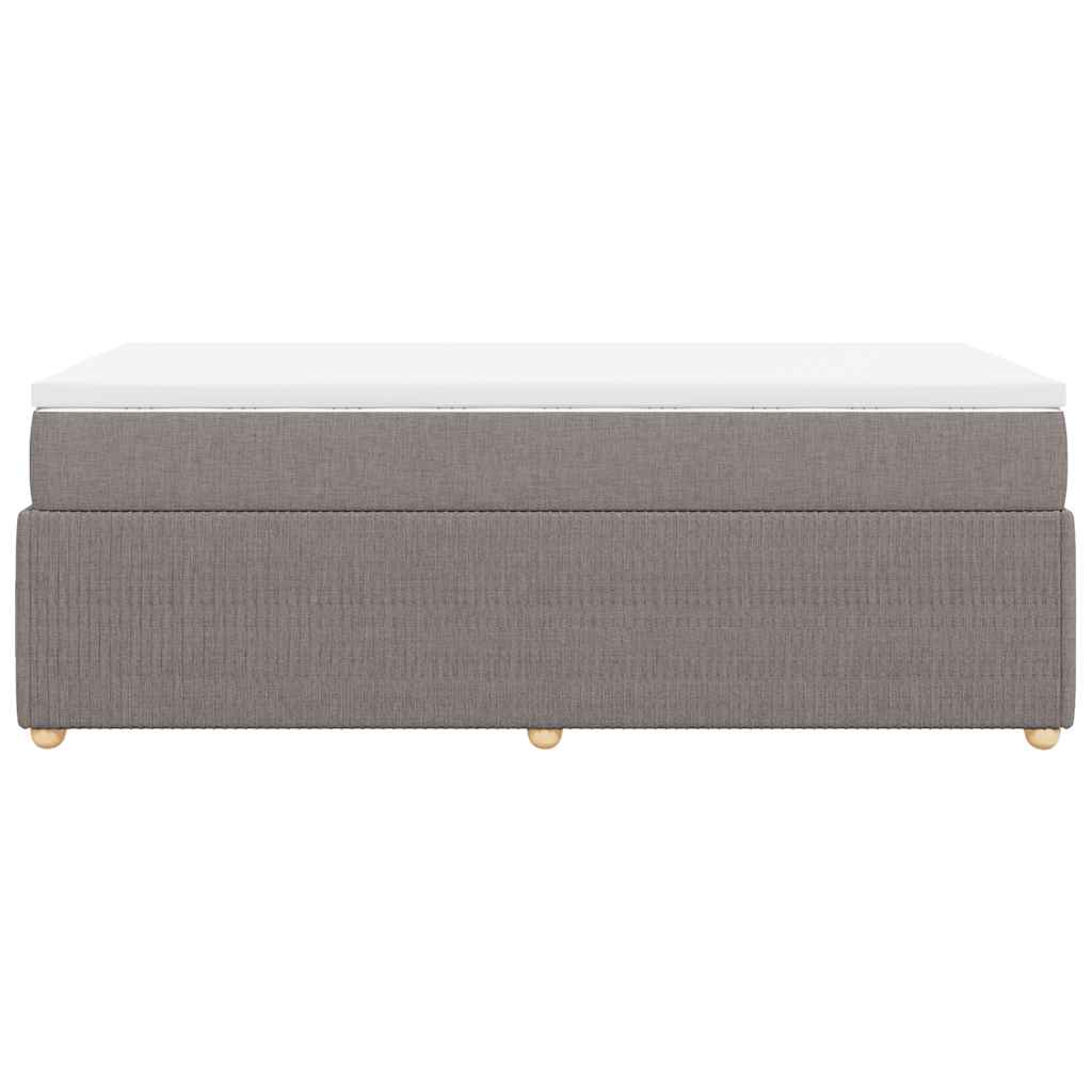Giroletto a Molle con Materasso Tortora 100x200 cm in Tessuto | homemem39