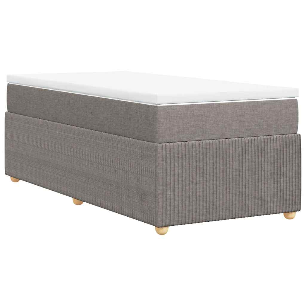 Giroletto a Molle con Materasso Tortora 100x200 cm in Tessuto | homemem39
