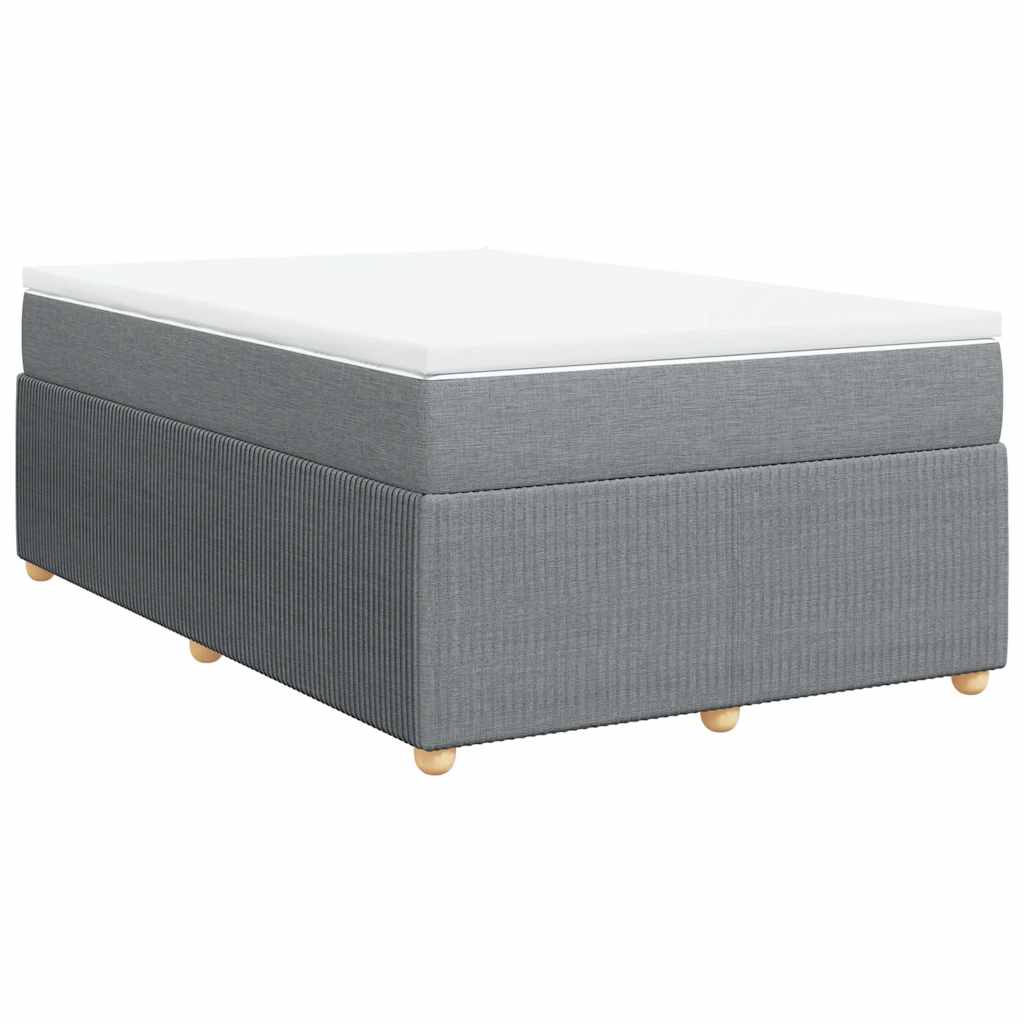 Giroletto a Molle con Materasso Grigio Chiaro 120x200cm Tessuto | homemem39
