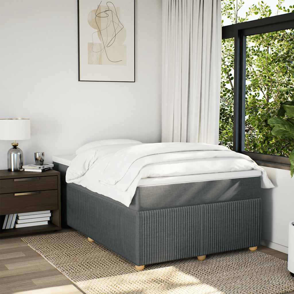 Giroletto a Molle con Materasso Grigio Scuro 120x200 cm Tessuto | homemem39