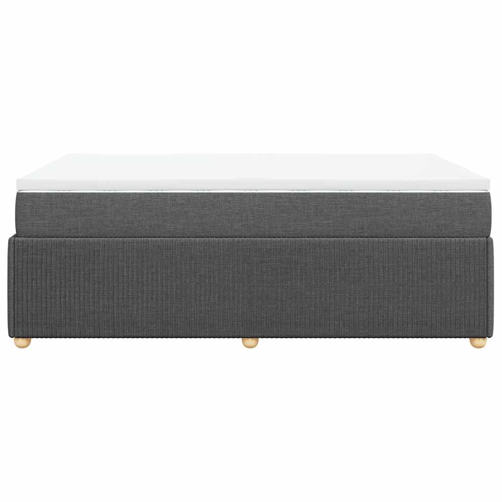 Giroletto a Molle con Materasso Grigio Scuro 120x200 cm Tessuto | homemem39
