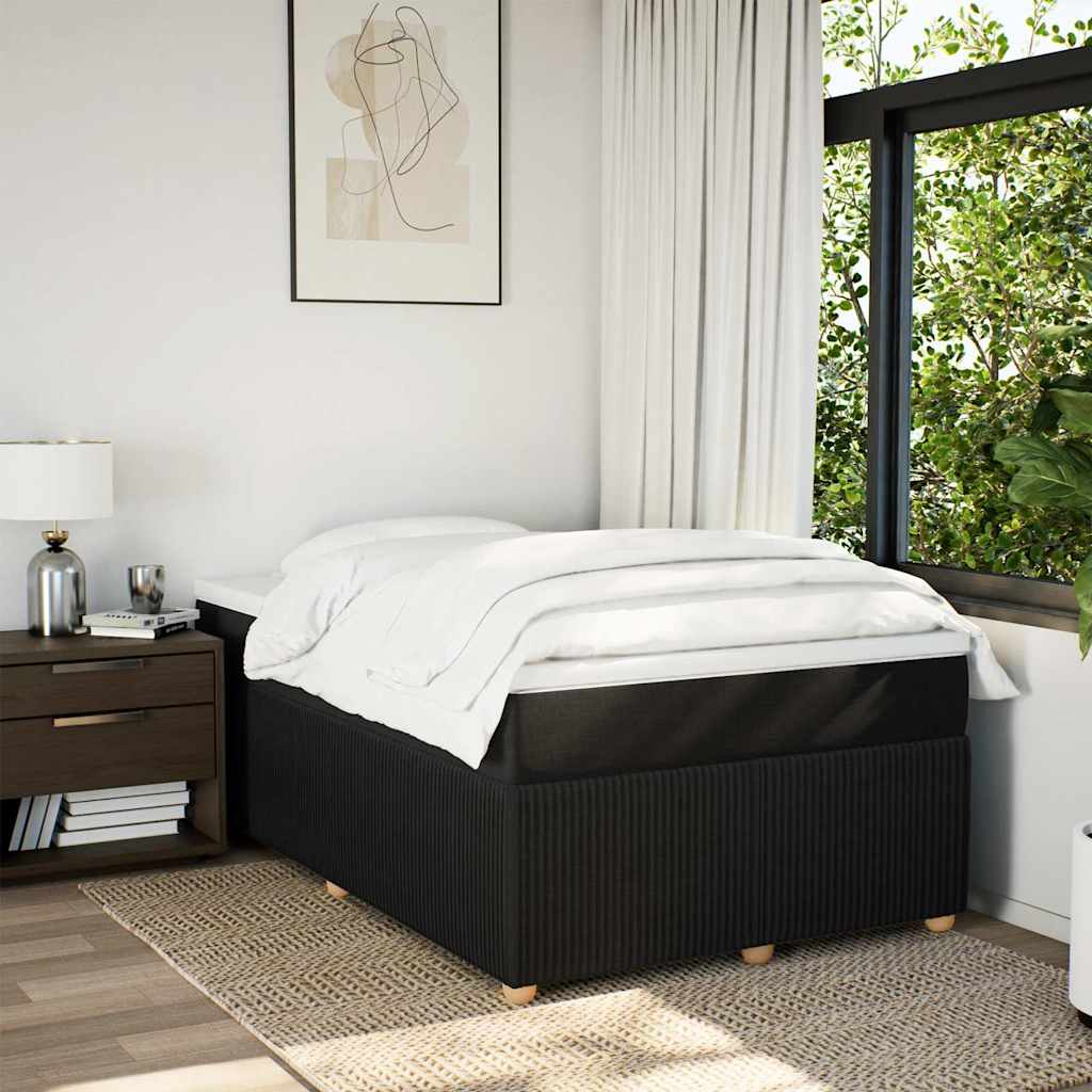 Giroletto a Molle con Materasso Nero 120x200 cm in Tessuto | homemem39