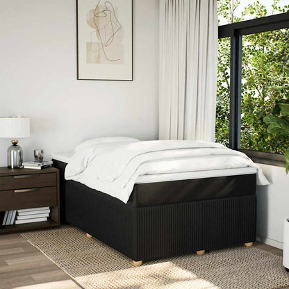 Giroletto a Molle con Materasso Nero 120x200 cm in Tessuto | homemem39