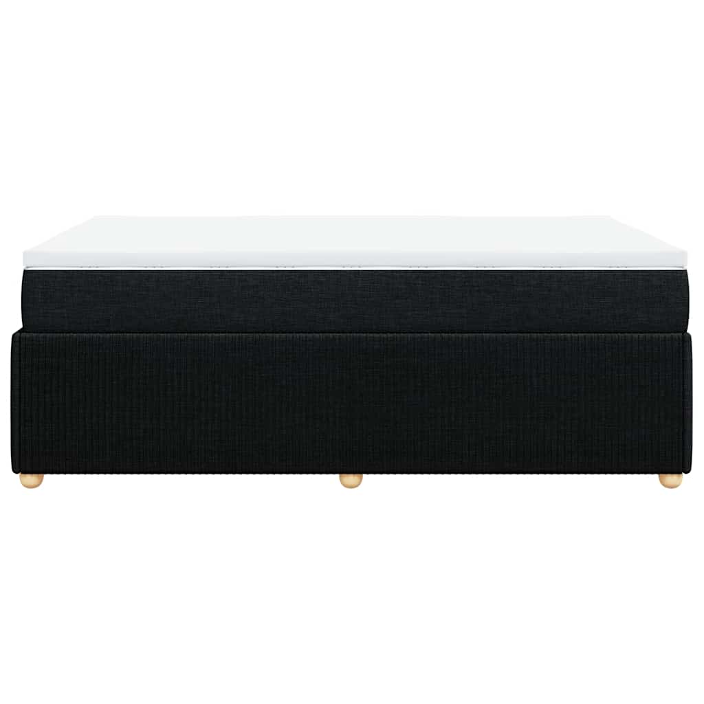 Giroletto a Molle con Materasso Nero 120x200 cm in Tessuto | homemem39