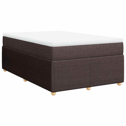 Giroletto a Molle con Materasso Marrone Scuro 120x200cm Tessuto | homemem39