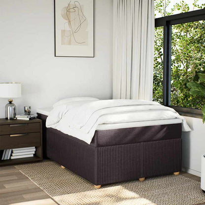 Giroletto a Molle con Materasso Marrone Scuro 120x200cm Tessuto | homemem39
