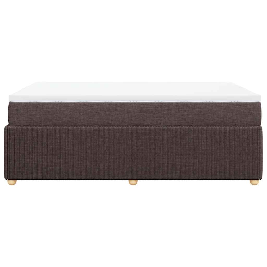 Giroletto a Molle con Materasso Marrone Scuro 120x200cm Tessuto | homemem39