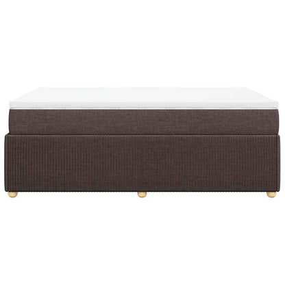 Giroletto a Molle con Materasso Marrone Scuro 120x200cm Tessuto | homemem39