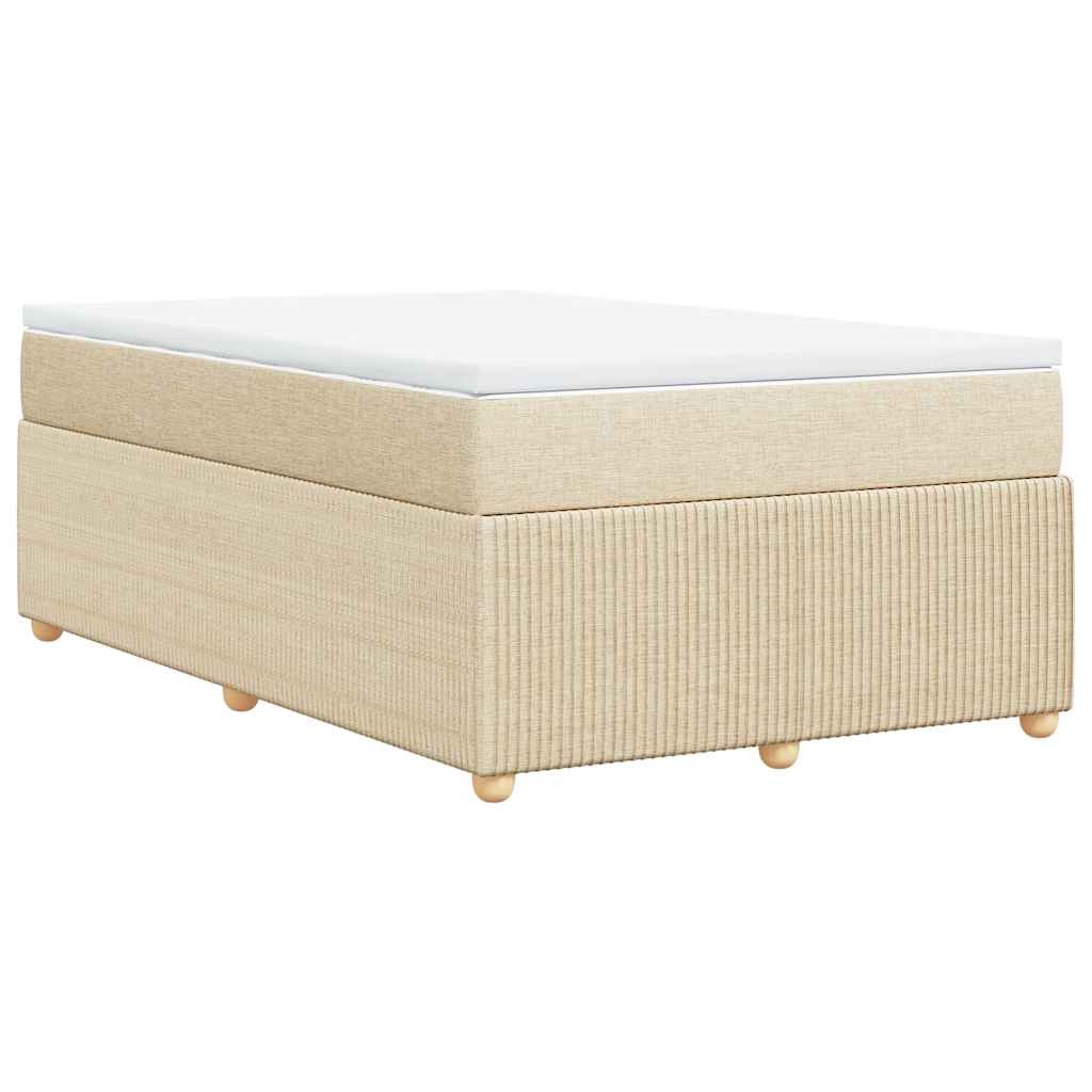 Giroletto a Molle con Materasso Crema 120x200 cm in Tessuto | homemem39