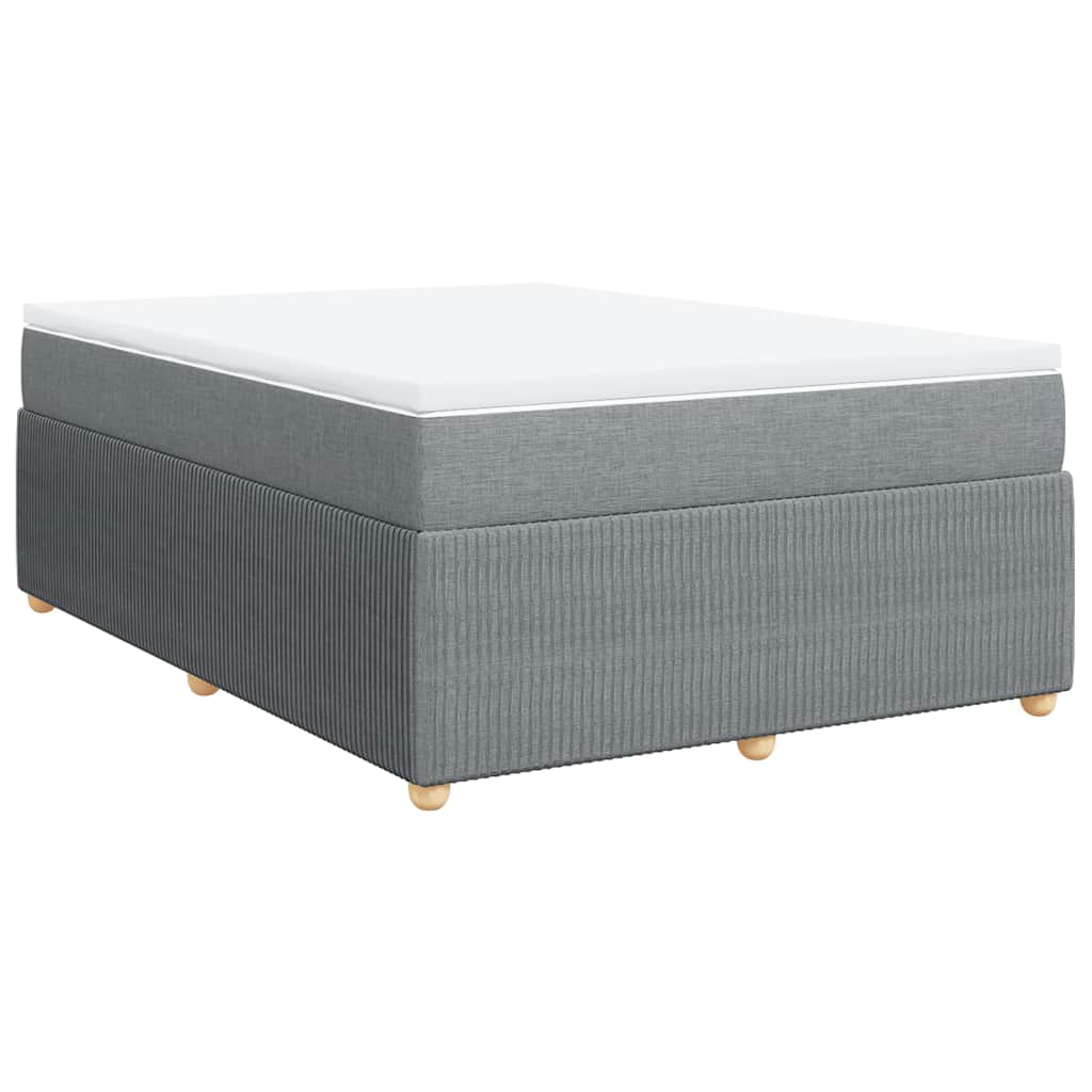 Giroletto a Molle con Materasso Grigio Chiaro 140x190cm Tessuto | homemem39