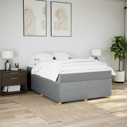Giroletto a Molle con Materasso Grigio Chiaro 140x190cm Tessuto | homemem39