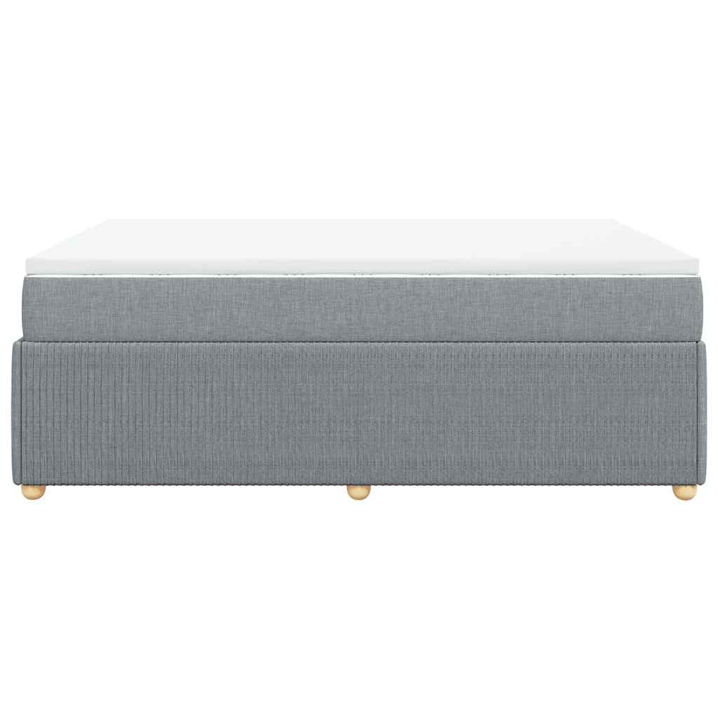 Giroletto a Molle con Materasso Grigio Chiaro 140x190cm Tessuto | homemem39