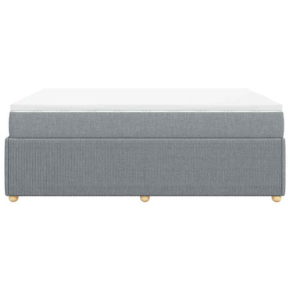 Giroletto a Molle con Materasso Grigio Chiaro 140x190cm Tessuto | homemem39