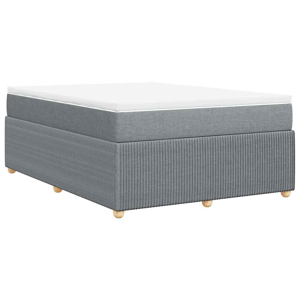 Giroletto a Molle con Materasso Grigio Chiaro 140x190cm Tessuto | homemem39