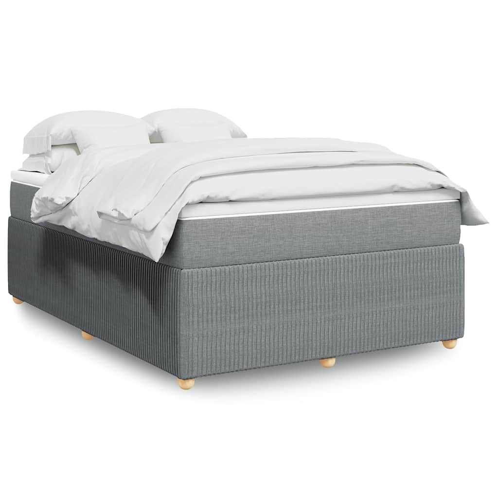 Giroletto a Molle con Materasso Grigio Chiaro 140x190cm Tessuto | homemem39