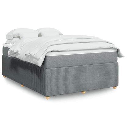 Giroletto a Molle con Materasso Grigio Chiaro 140x190cm Tessuto | homemem39