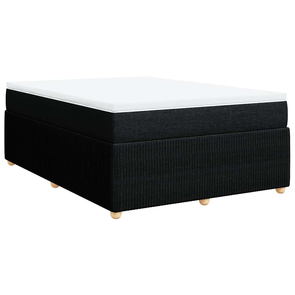 Giroletto a Molle con Materasso Nero 140x190 cm in Tessuto | homemem39