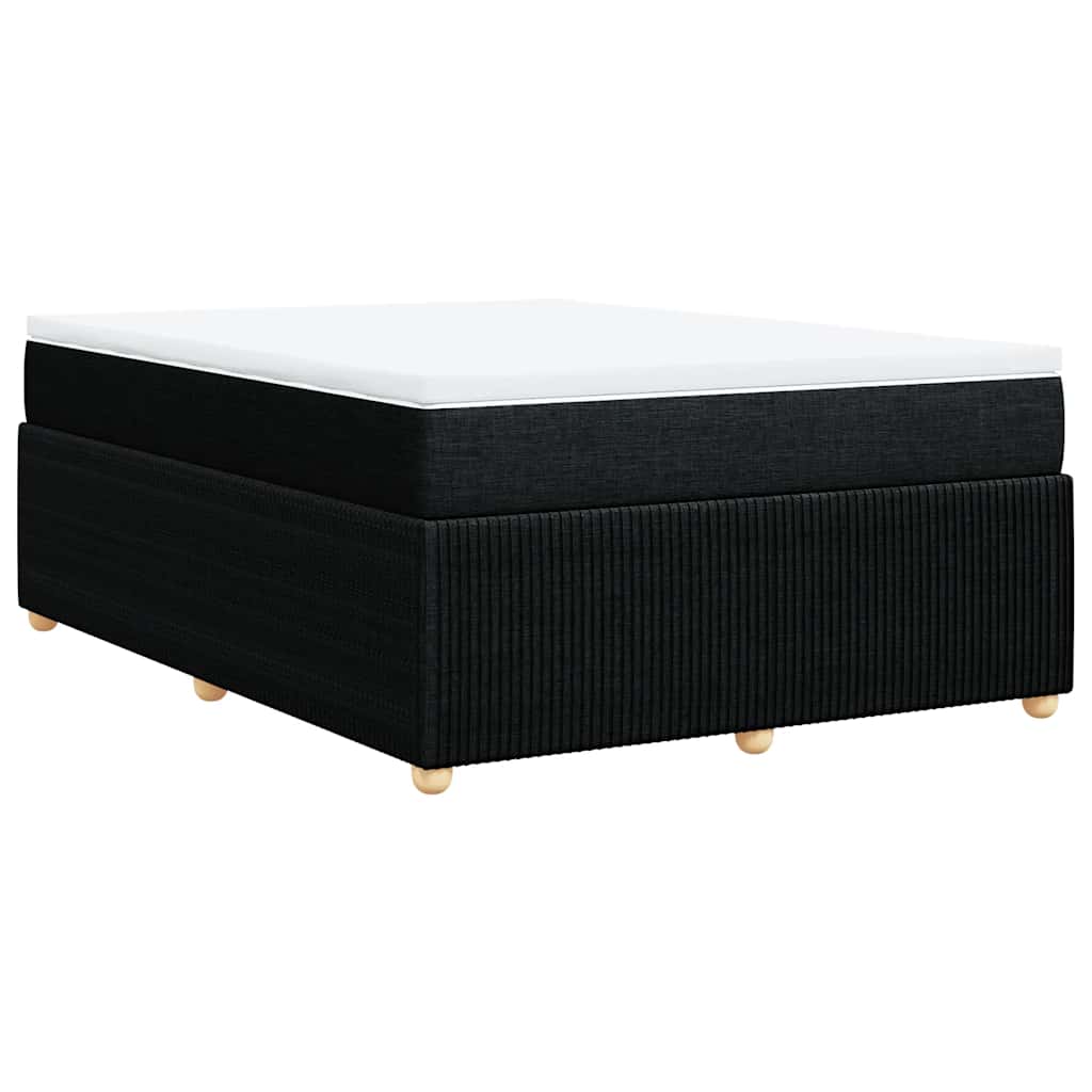 Giroletto a Molle con Materasso Nero 140x190 cm in Tessuto | homemem39
