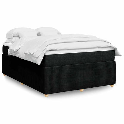 Giroletto a Molle con Materasso Nero 140x190 cm in Tessuto | homemem39