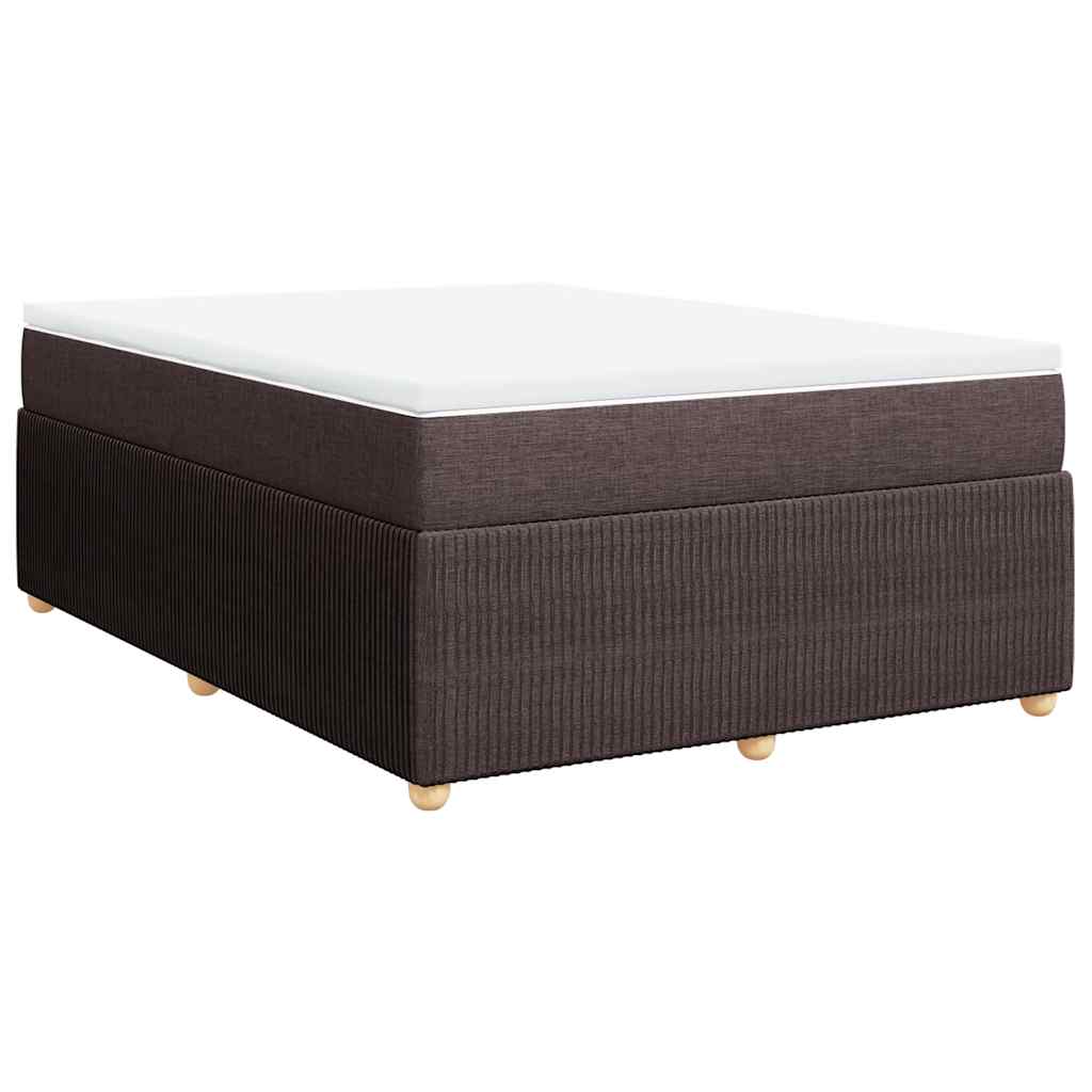Giroletto a Molle con Materasso Marrone Scuro 140x190cm Tessuto | homemem39