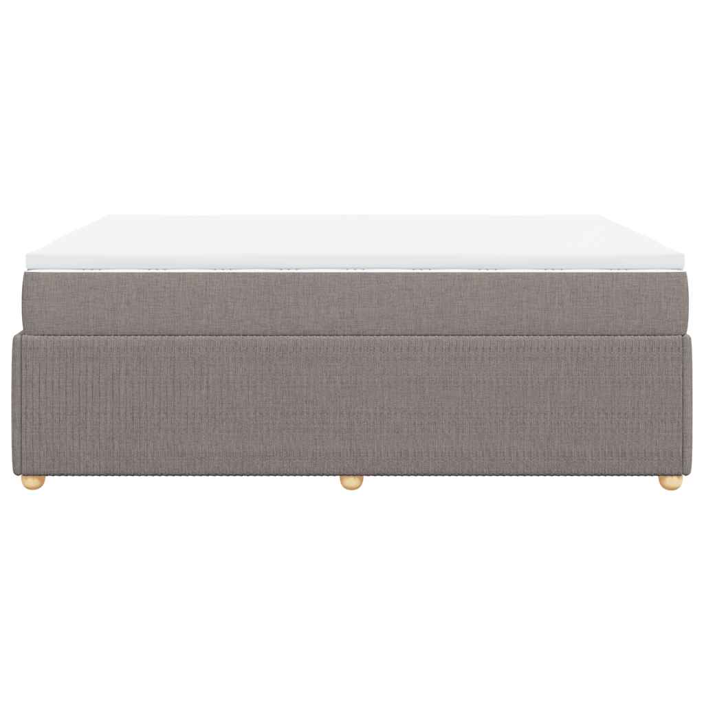 Giroletto a Molle con Materasso Tortora 140x190 cm in Tessuto