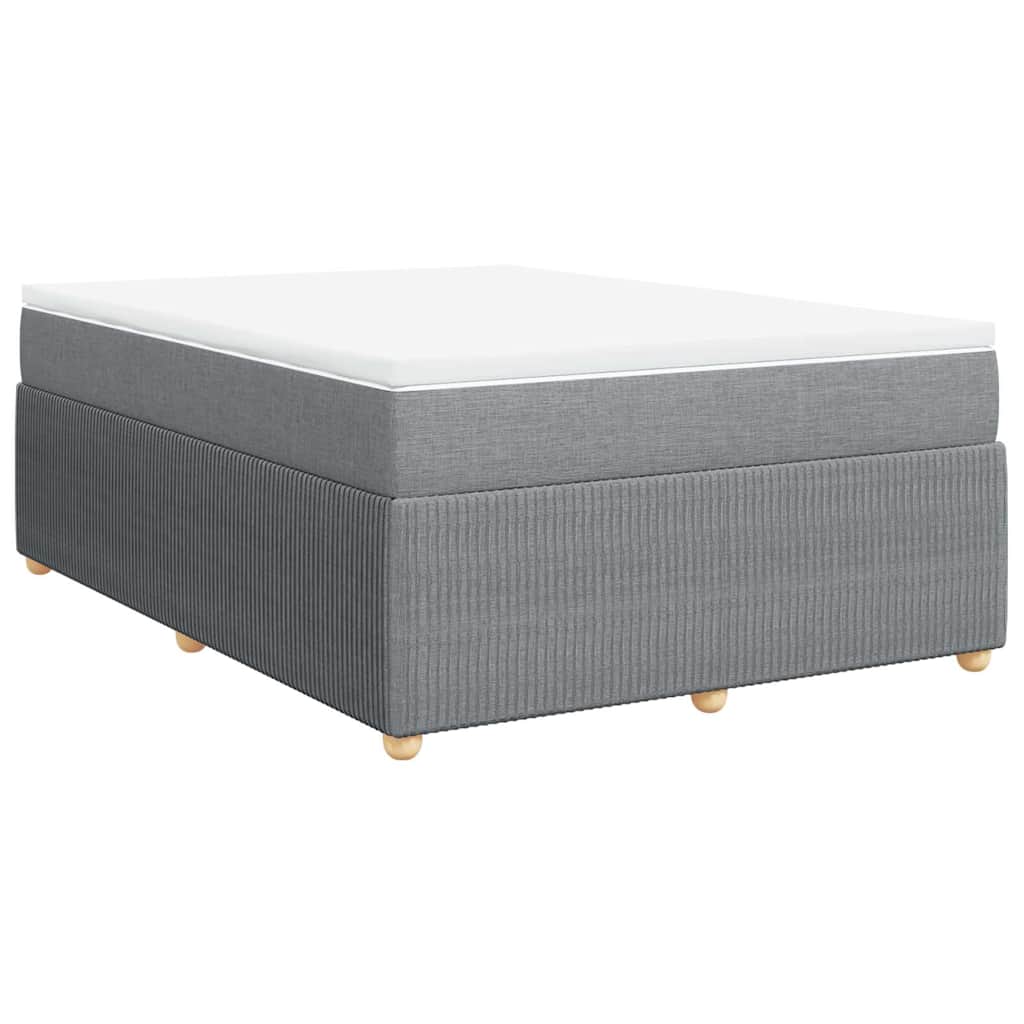 Giroletto a Molle con Materasso Grigio Chiaro 140x200cm Tessuto | homemem39