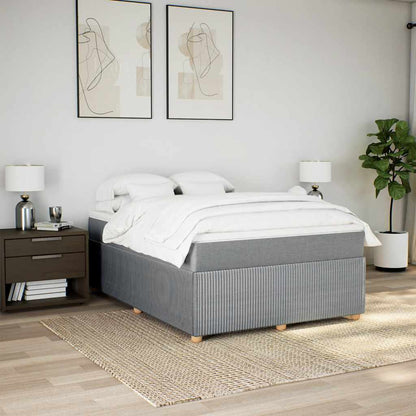 Giroletto a Molle con Materasso Grigio Chiaro 140x200cm Tessuto | homemem39