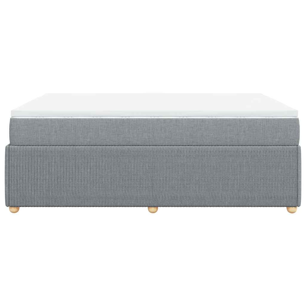 Giroletto a Molle con Materasso Grigio Chiaro 140x200cm Tessuto | homemem39