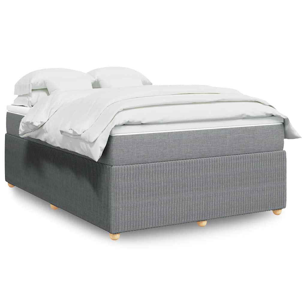 Giroletto a Molle con Materasso Grigio Chiaro 140x200cm Tessuto | homemem39