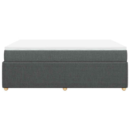 Giroletto a Molle con Materasso Grigio Scuro 140x200cm Tessuto | homemem39