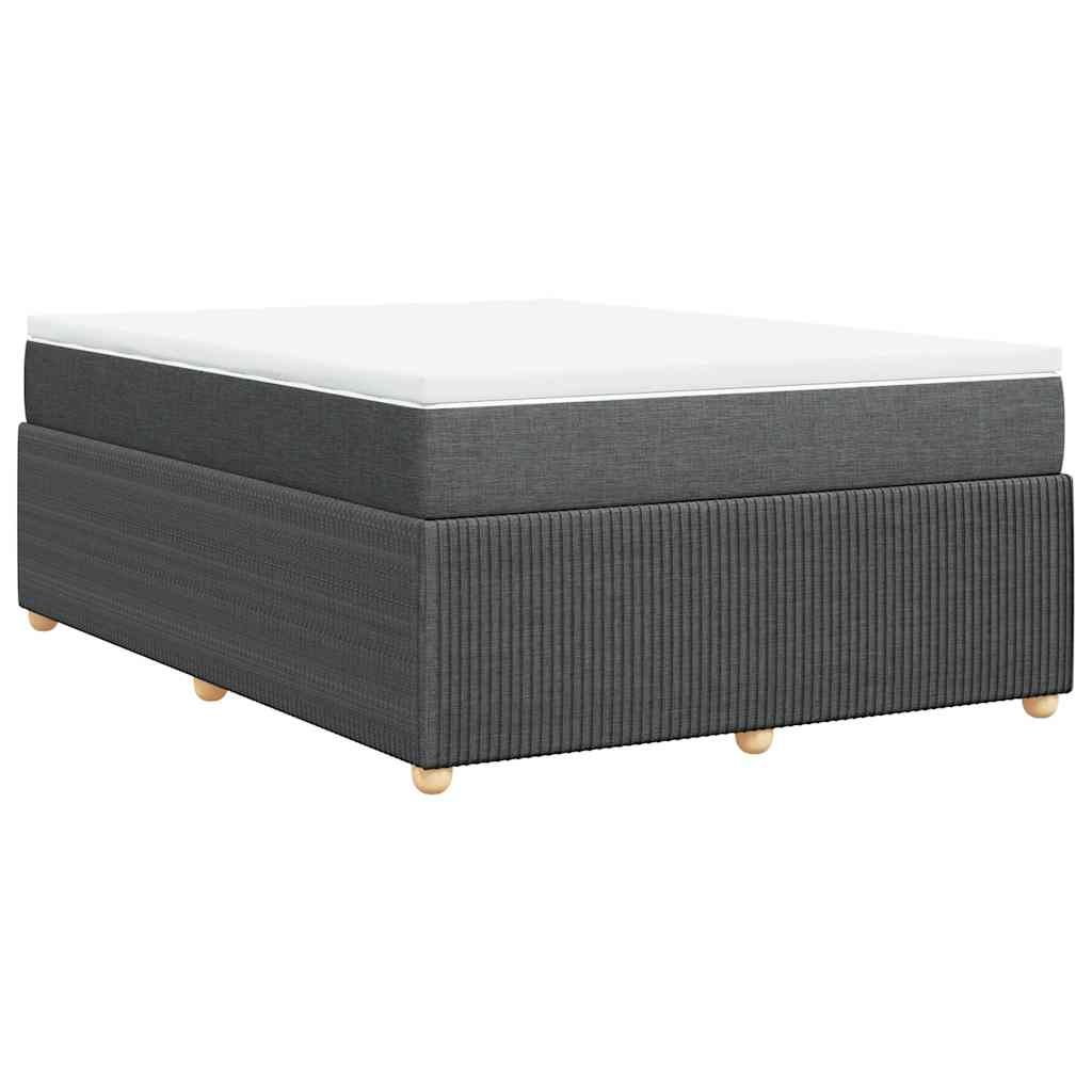 Giroletto a Molle con Materasso Grigio Scuro 140x200cm Tessuto | homemem39
