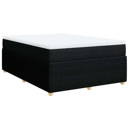 Giroletto a Molle con Materasso Nero 140x200 cm in Tessuto | homemem39
