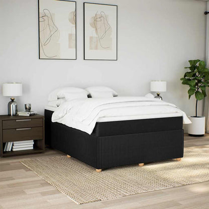 Giroletto a Molle con Materasso Nero 140x200 cm in Tessuto | homemem39