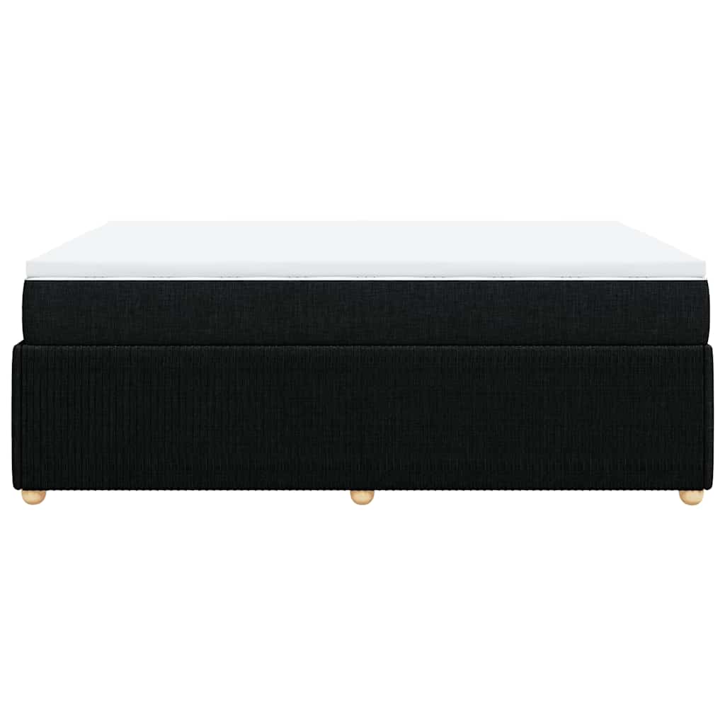 Giroletto a Molle con Materasso Nero 140x200 cm in Tessuto | homemem39