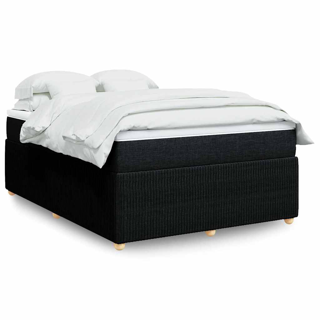 Giroletto a Molle con Materasso Nero 140x200 cm in Tessuto | homemem39
