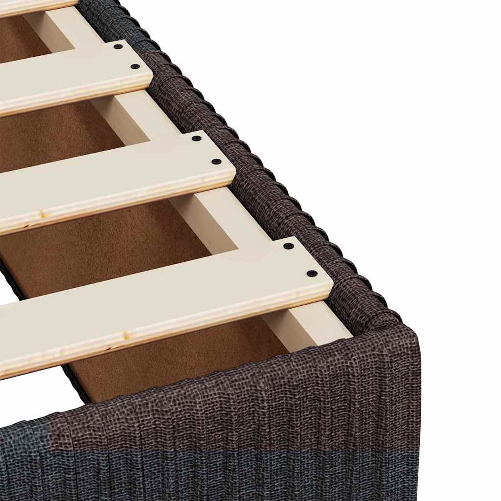 Giroletto a Molle con Materasso Marrone Scuro 140x200cm Tessuto | homemem39