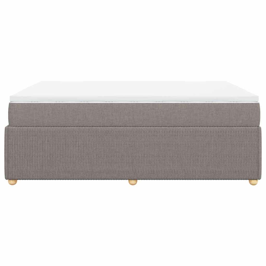 Giroletto a Molle con Materasso Tortora 140x200 cm in Tessuto | homemem39