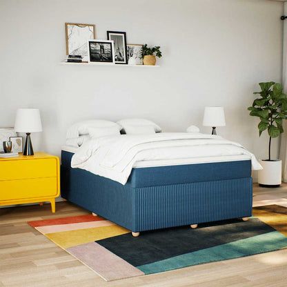 Giroletto a Molle con Materasso Blu 140x200 cm in Tessuto | homemem39