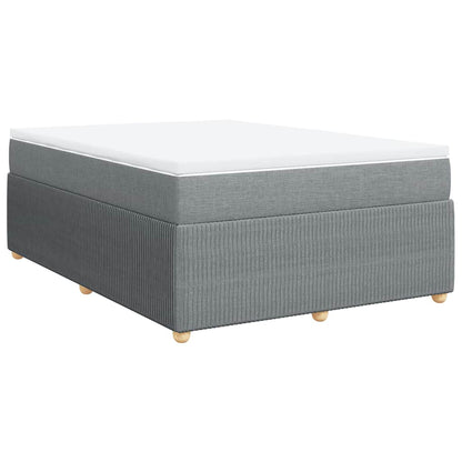 Giroletto a Molle con Materasso Grigio Chiaro 160x200cm Tessuto | homemem39