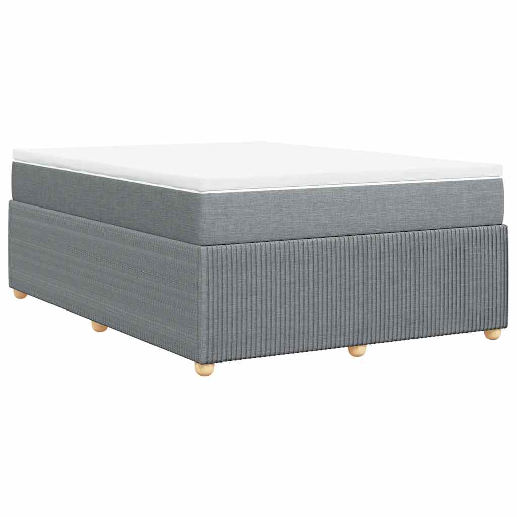 Giroletto a Molle con Materasso Grigio Chiaro 160x200cm Tessuto | homemem39