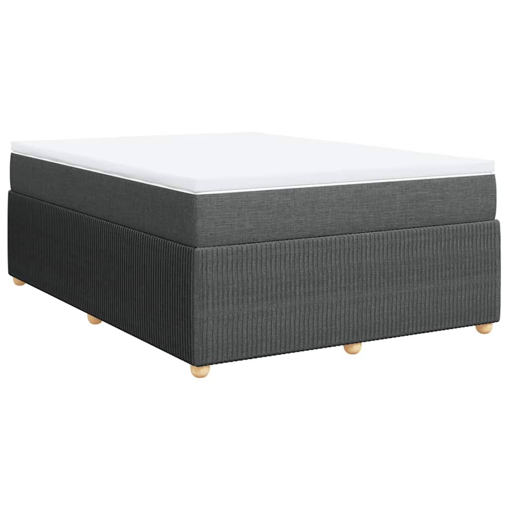 Giroletto a Molle con Materasso Grigio Scuro 160x200 cm Tessuto | homemem39